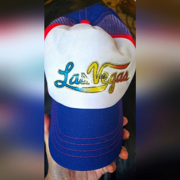 Las Vegas Other - Las Vegas Blue and White 70's Vintage Collectible Snap Back Ball Cap